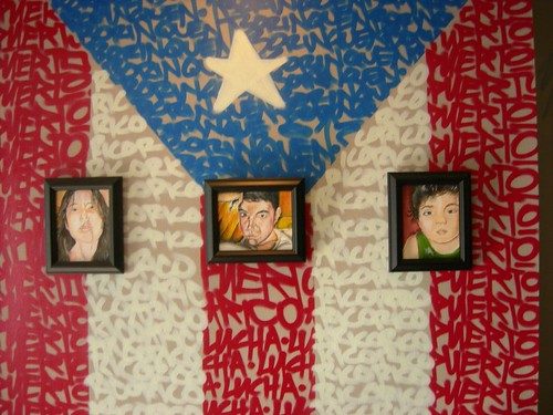 Gilberto Gonzalez paintings on walls by Dan "One"