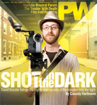 Cover story on David Kessler's video project Shadow World.