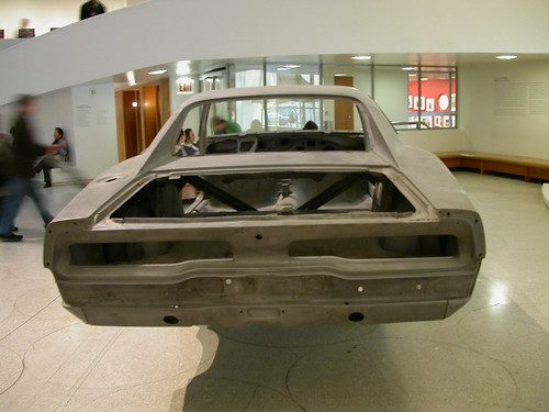 Richard Prince's crazy car in the lobby of the Guggenheim Museum.