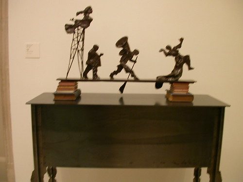 Bridge, 2001, William Kentridge. Bronze with books. 23 5/8 x 36 3/4 x 7 1/2 inches (60 x 93.2 x 19 cm). Collection of the artist.