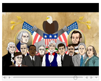 Screen grab from Tim Pannell's animation, Mr. President.