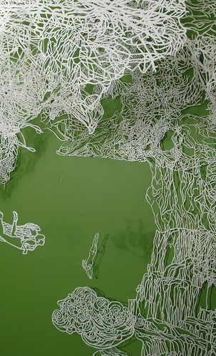 Jin Lee, detail, White Landscape 2, 2007; paper, 56 x 72 inches.image courtesy the artist