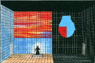 Jun Kaneko's staging of Fidelio. This is a drawing by Kaneko from the OCP website.