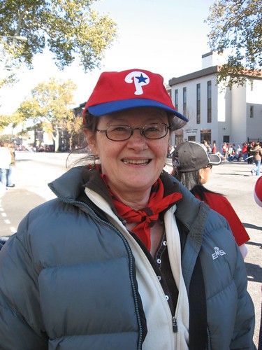 Roberta in her Phillies cap
