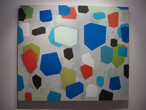 Steven Baris, Urban Compression E1, 48 x 56 inches, oil, acrylic on canvas, 2008