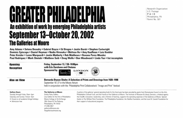 text about a show from 2002 in Philadelphia