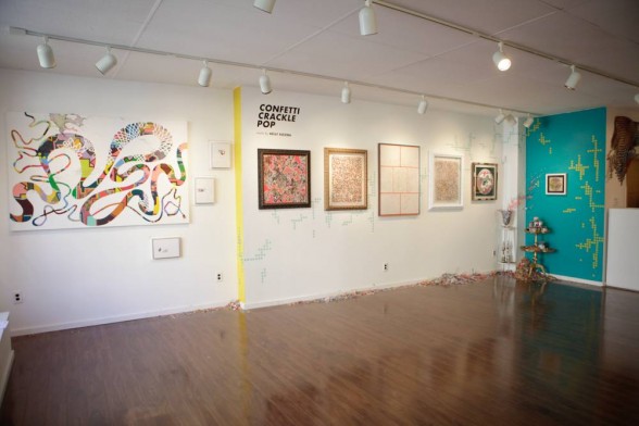 Kelly Kozma, Confetti, Crackle, Pop, at Paradigm Gallery, installation detail.