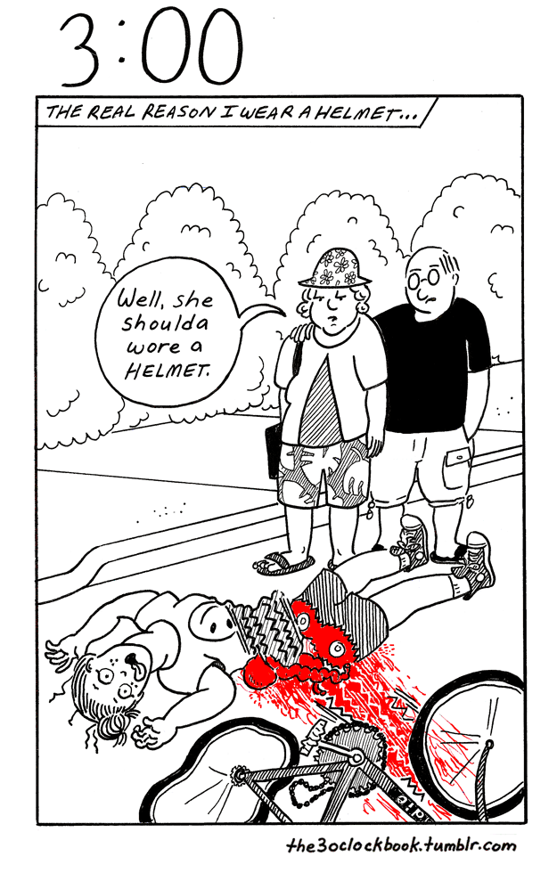 Beth Heinly comic about bike accident