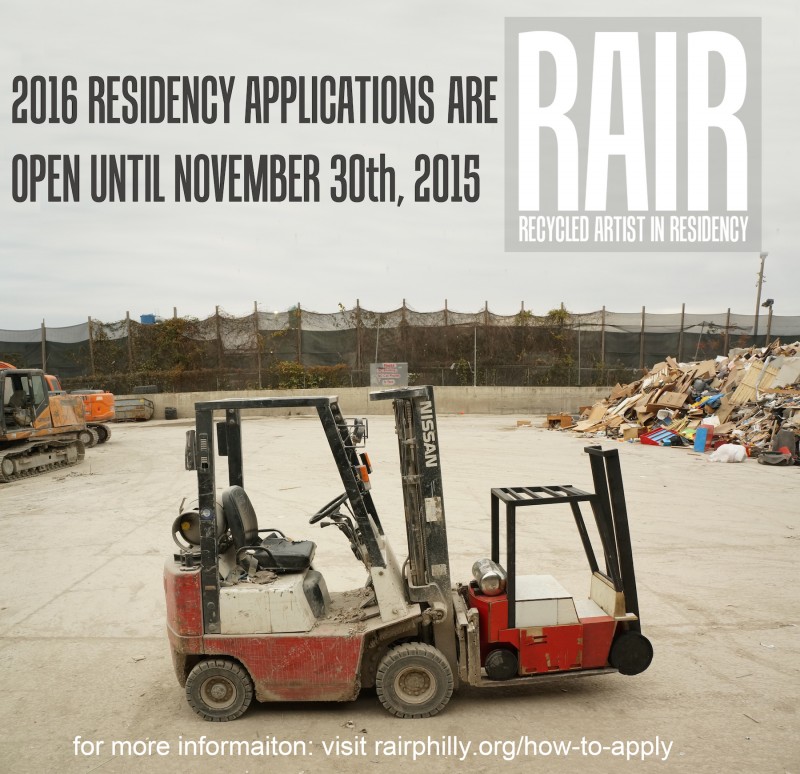 RAIR poster 2016 Artist in Residence Applications Open