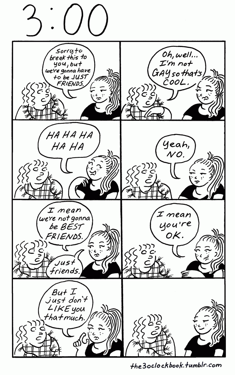 Beth Heinly The 3:00 Book comic about friends and best friends
