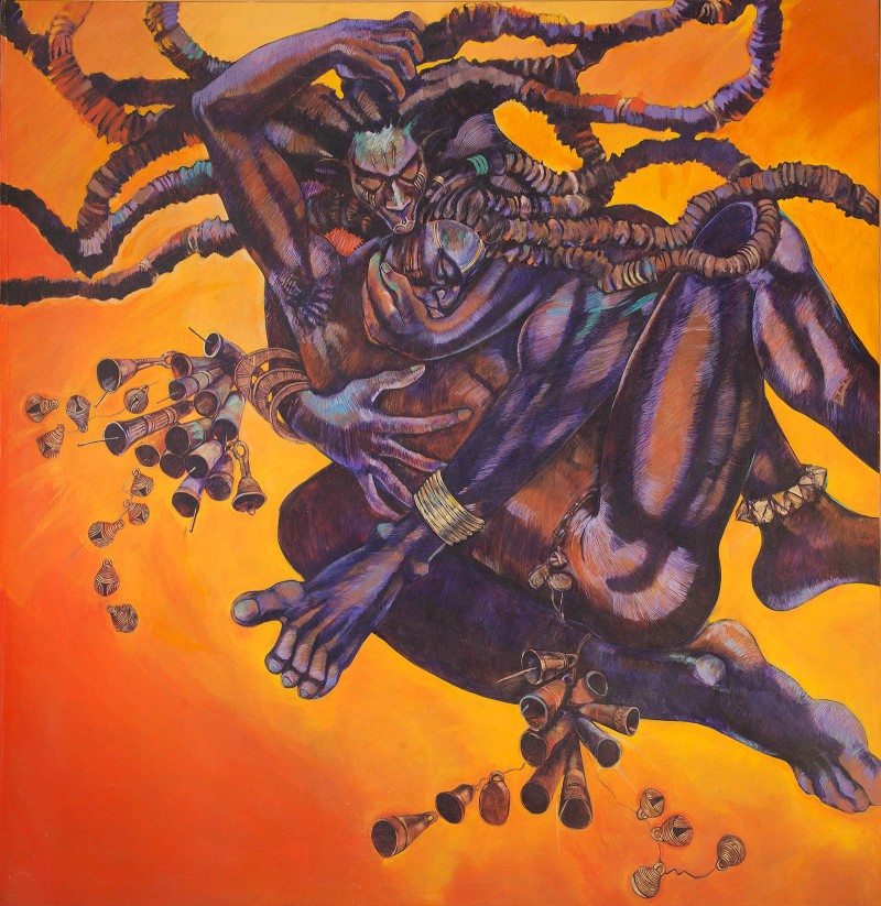 Barbara Bullock Dark Gods acrylic on canvas