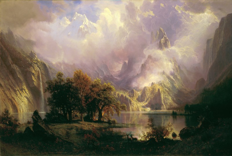 Albert Bierstadt painting of the American West