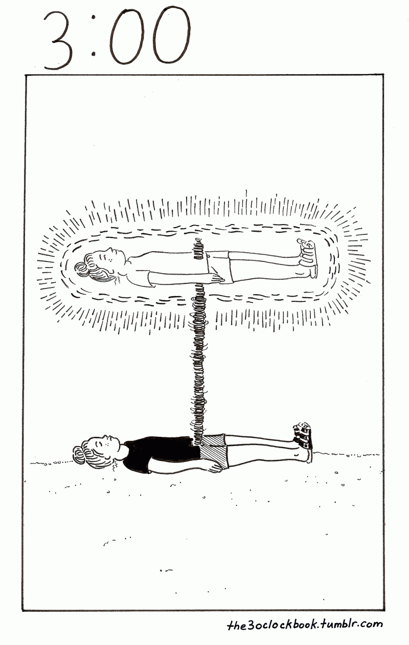 Beth Heinly The 3:00 Book comic on astral projections