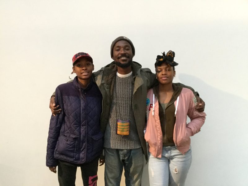 Kwasi Ohene-Ayeh (center), Tamia Garcia (left) and Tiyanna Scott (right)