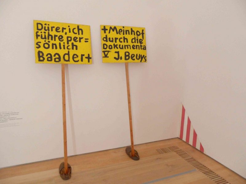 "Painting 2.0" at Museum Brandhorst, works by Joseph Beuys, Daniel Buren (detail), image http://www.kunst-tour.de/blog