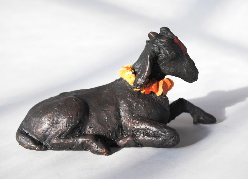 Elizabeth Nickles, bronze statue of goat