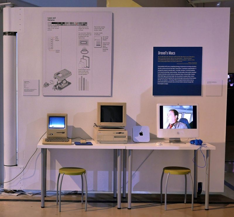 Drexel’s selection of Mac’s since 1983 with MacPaint software and Going National documentary