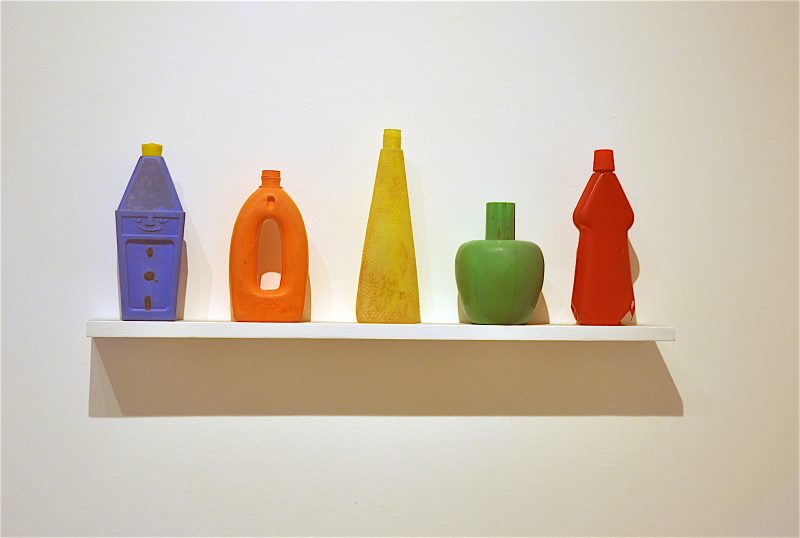 Tony Cragg, 5 Bottles on a Shelf