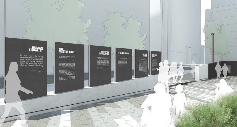 Rendering of the Philadelphia Holocaust Memorial Park, provided by Fairmount Ventures