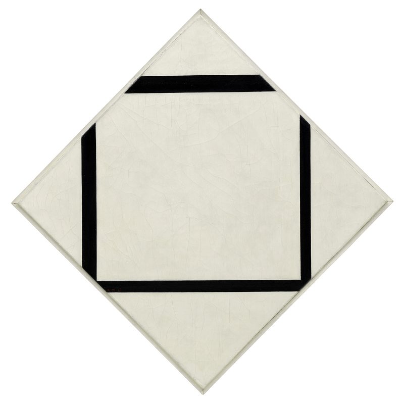 Piet Mondrian, Composition No. 1 Lozenge with Four Lines Guggenheim