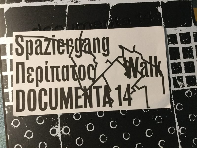 My ticket for Documenta 14 Walking tour with Chorus member, Õzgür Genc