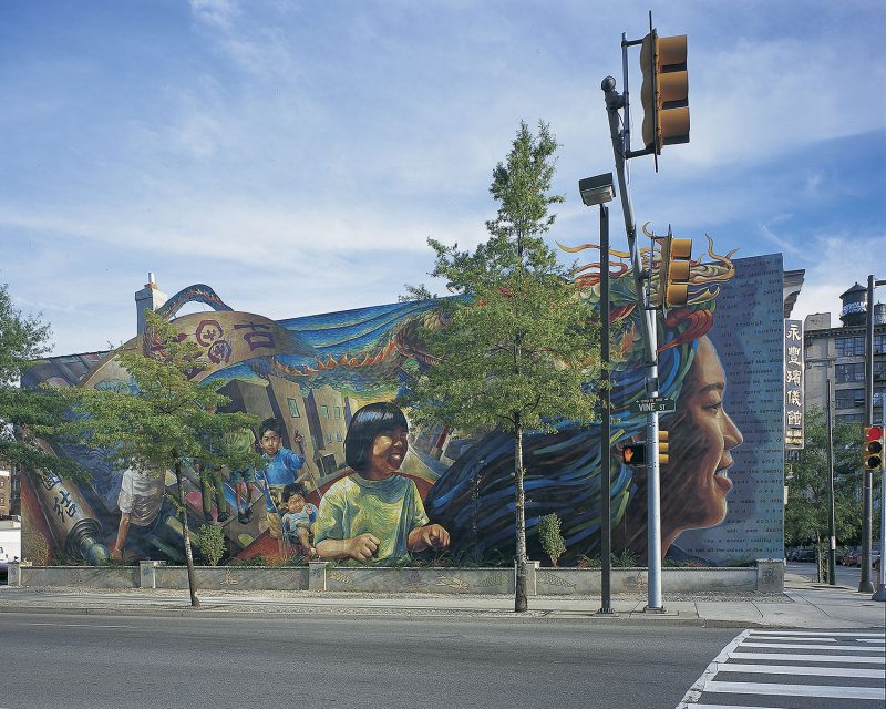 Joshua Sarantitis, Colors of Light, mural completed in 1999. To be demolished August, 2017