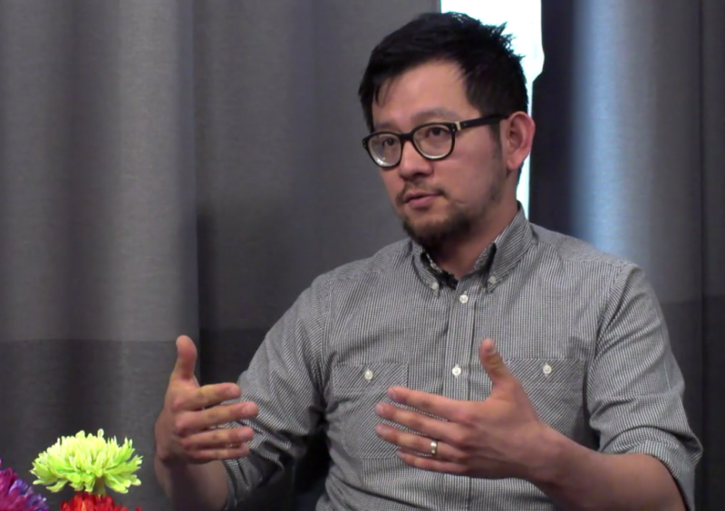 Dave Kyu, speaking about his project developing a Cultural Plan for Chinatown North. The photo is a screengrab from an episode of PhillyCam's "Around the Corner."