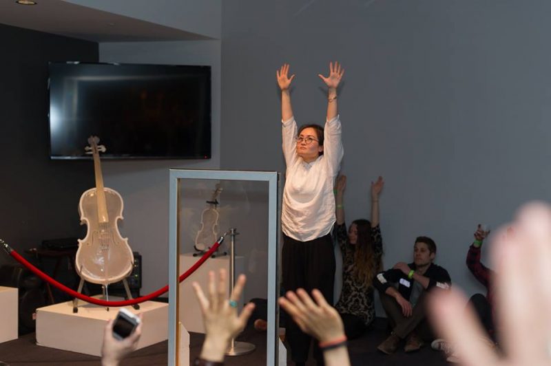 Yixuan Pan performing with an audience at the National Liberty Museum in Philadelphia. Photo provided by Priscilla White.