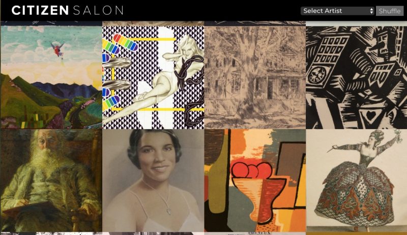 Citizen Salon, a Crowdsourced exhibition wants You to help select what's in the show.  Open to all. Photo is detail of the citizen salon website.