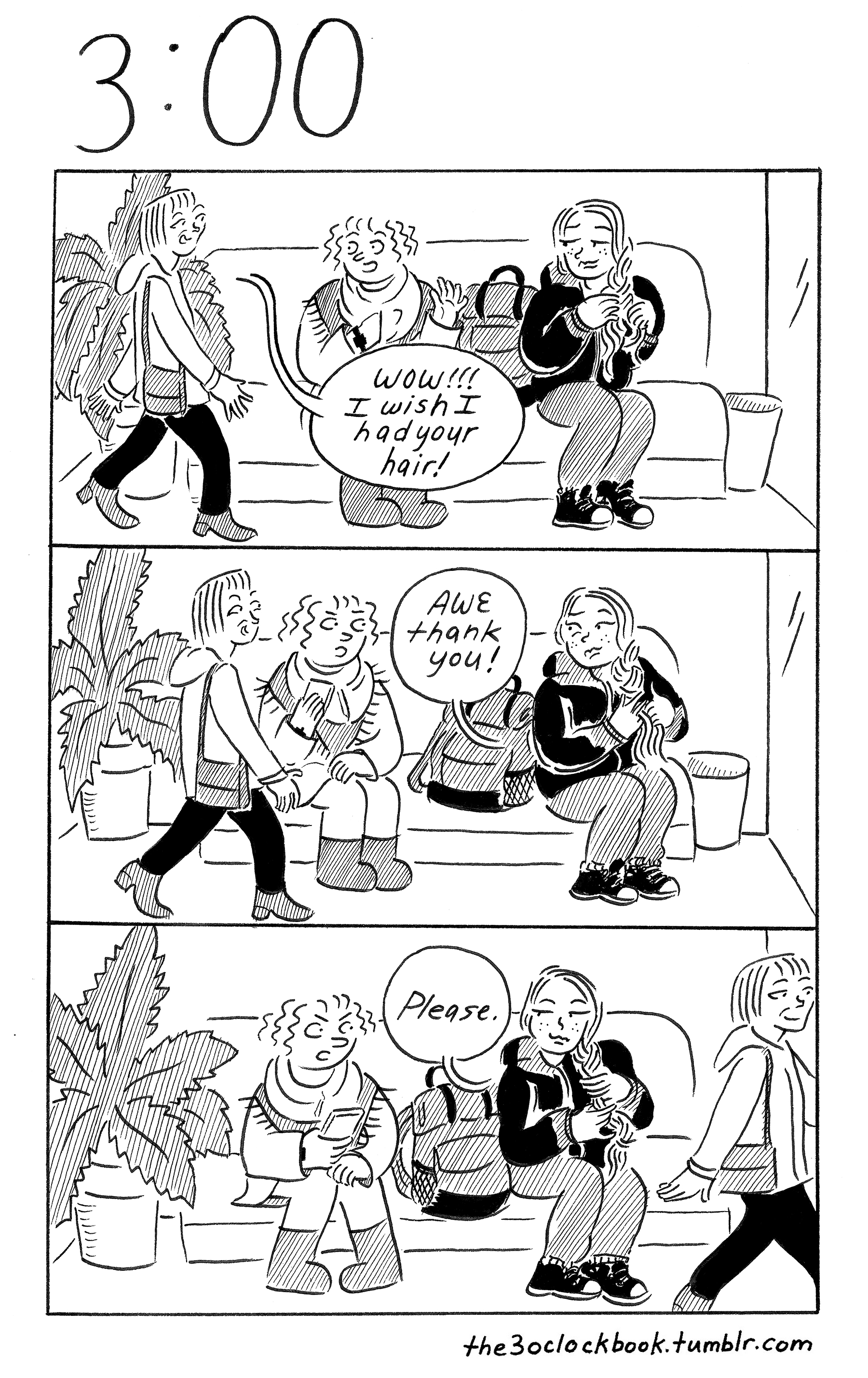Beth Heinly's The 3:00 Book comic featuring Annoying Girl