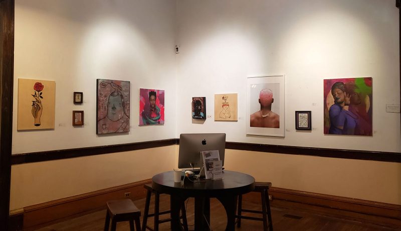 Exhibition view: "4 Queer Voices" at the William Way LGBT Community Center. Photo courtesy of Wit López.