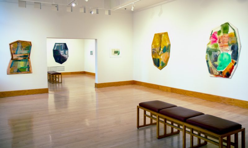 Gallery view of Eleanor Conover's show "Side Angle Tide" at Swarthmore's List Gallery.