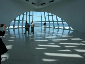 Interior of the Milwaukee Art Museum's Calatrava wing