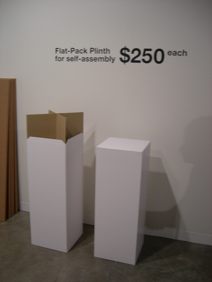 Peter Saville 'Flat Pack Plinths' at Paul Stolper.