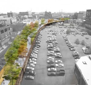 A rendering of what the Reading Viaduct will look like, courtesy of Friends of the Rail Park.