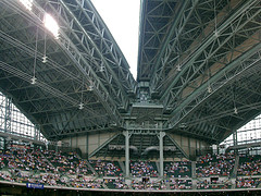 Miller Park roof partly open