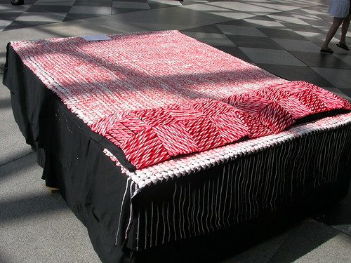 Jill Larson's peppermint candy covered bed which melted in the heat.