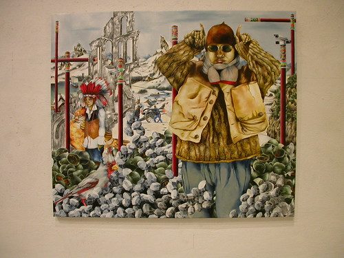 Jarrett Min Davis's futuro mystery painting in 23 Degrees at the Icebox