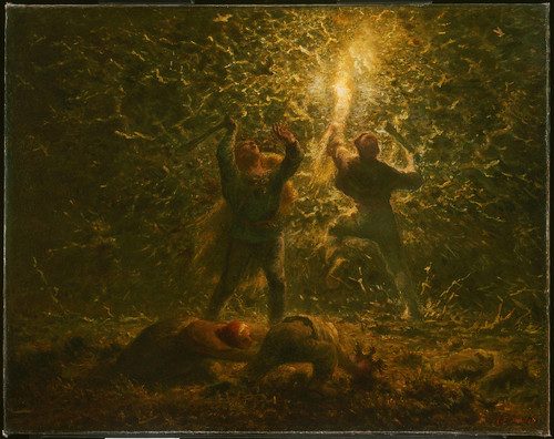 Jean-François Millet (French, 1814 - 1875), Bird´s-Nesters, 1874. Oil on canvas, 29 x 36 1/2 inches. The Philadelphia Museum of Art, The William L. Elkins Collection, 1924