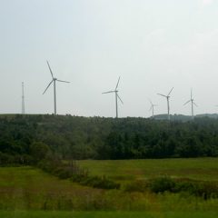 On the road again: windmills and history 1 Allegheny Ridge Wind Farm, seen from the car, traveling east on the PA Turnpike around Somerset.