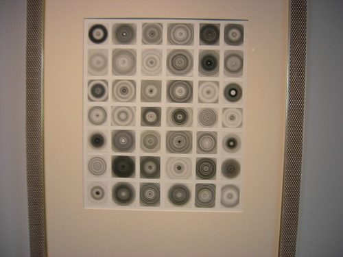 Bela Kolarova "Swatch of Radiograms of Circle (42 variants)" 1963 fotogram:silver bromide photograph, luminograph