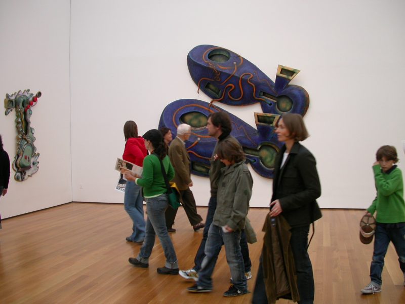 Elizabeth Murray painting and people