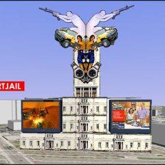 The ArtJail--A Modest Proposal by Albo Jeavons 2 Image by Albo Jeavons of the proposed ArtJail. Note how Vegas it looks!