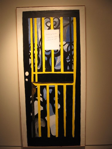 Anthony Campuzano, the Note on Door series, 2007, 82 1/2 x 38 1/2 inches