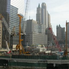 World Trade Center site from the Winter Garden windows.