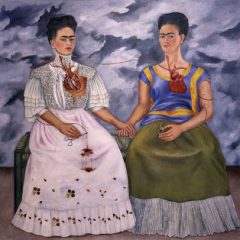 Frida Kahlo The Two Fridas (1939) oil on canvas, 67 x 67", Collection Museo de Arte Moderno, Mexico City