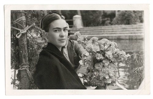 Photographer unknown, Frida on a boat ride in the canal gardens of Xochimilco, n.d. Vicente Wolf Photography Collection