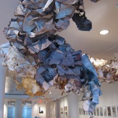 Philadelphia art schools--some of the exhibits 7 Adam Hall's cityscape goes up in smoke, like 9-11, and the singed newspaper clouds capture the lyricism of the smoke and explosions without losing the horror.