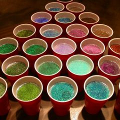 detail, Glittery beer pong
