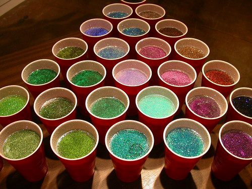 detail, Glittery beer pong
